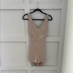 Beige Sleeveless Romper